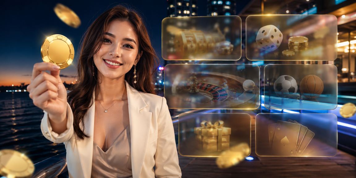 Pemandangan kasino hiburan Malaysia dengan suasana malam yang meriah dan moden