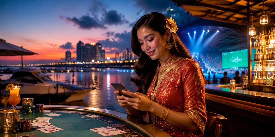 Suasana permainan baccarat yang santai dan terkawal di kalangan pengguna Terengganu pada platform mint33